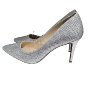 jessica simpson lindiza  rhinestones sparkly silver heels new Size 9